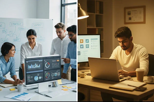 Affordable SEO company in India working on keyword research and SEO strategy for businesses